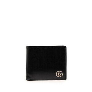 Gucci GG Marmont Bi-fold Wallet 428725 Black Leather Men's GUCCI